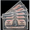 Image 1 : 1937 $2 BC-22b & 22c VG to Fine, Lot of 5 notes.
