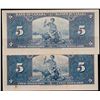 Image 2 : 1937 $5 BC-23c VF or better, one with a small stain.  Lot of 2 notes.