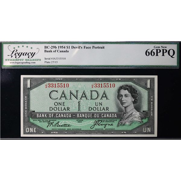 1954 $1 BC-29b #J/A3315510 LCG UNC66PPQ