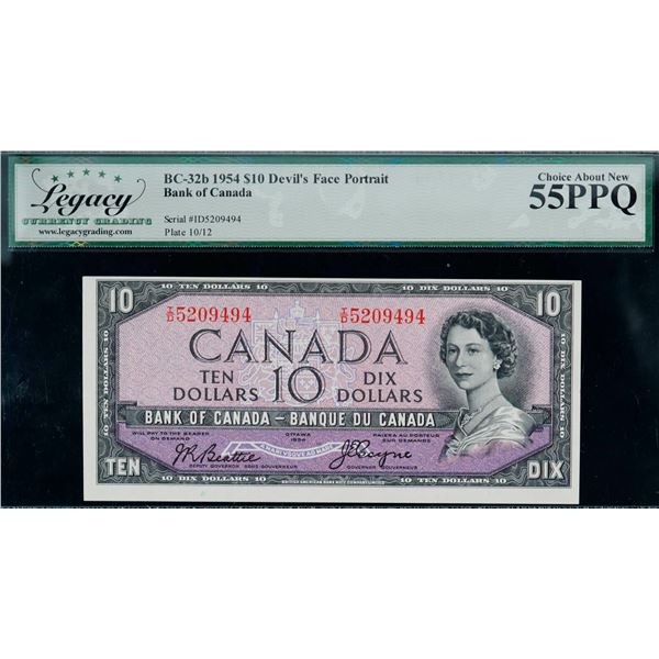 1954 $10 BC-32b #I/D5209494 LCG AU55PPQ