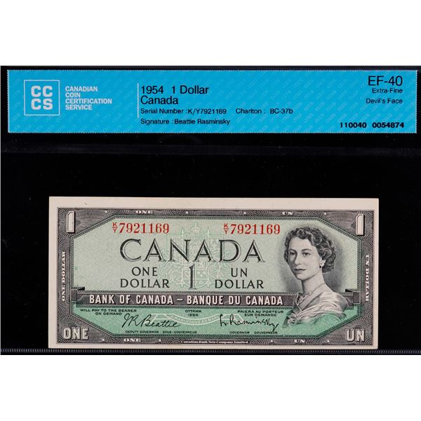 Modified Portrait Partial set; 1954 $1-$50, BC-37b, BC-38d, BC-39b, BC-40a, BC-41b, BC-42b, all 6 no