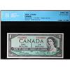 Image 1 : Consecutive run; 1954 $1 BC-37b-i #C/F5129651-656 CCCS UNC66.  Lot of 6 consecutive notes.