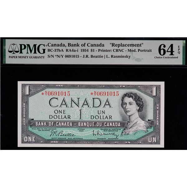 1954 $1 BC-37bA *N/Y0691015 PMG UNC64EPQ