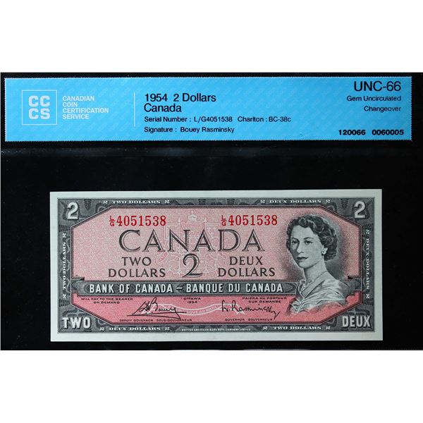 1954 $2 BC-38c #L/G4051538 CCCS UNC66