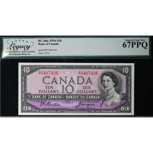 1954 $10 BC-40a #B/T6487436 LCG UNC67PPQ