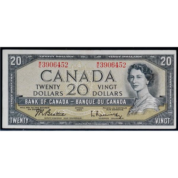 1954 $20 BC-41b #M/E3906452  VF-EF, Better prefix