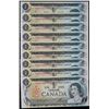 Image 1 : Consecutive runs; 1973 $1 BC-46aA *AA, Lot of 17 notes Unc to Gem Unc, several runs.