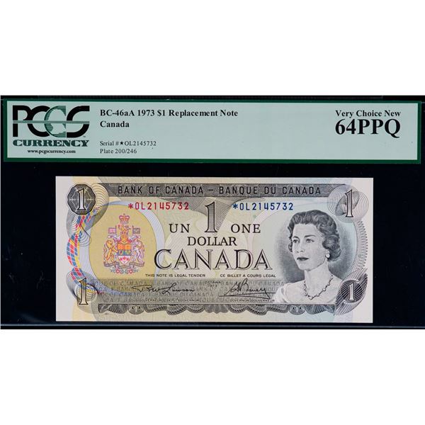 1973 $1 BC-46aA #*OL2145732 PCGS UNC64PPQ
