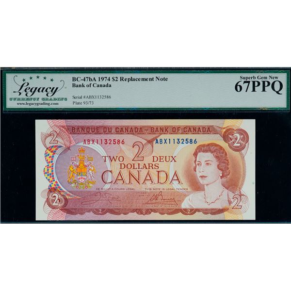 1974 $2 BC-47bA #ABX1132586 LCG UNC67PPQ