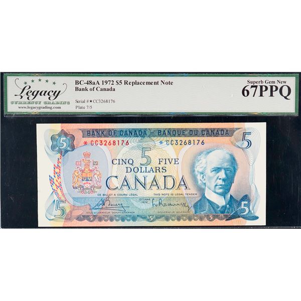1972 $5 BC-48aA #*CC3268176 LCG UNC67PPQ