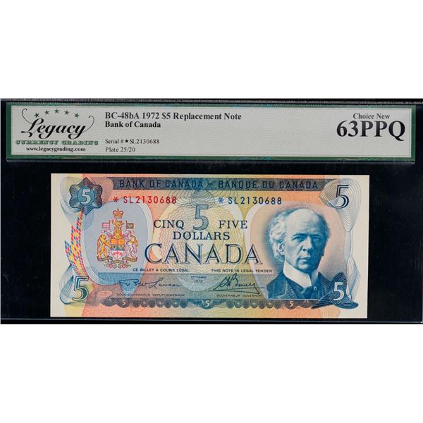 1972 $5 BC-48bA #*SL2130688 LCG UNC63PPQ