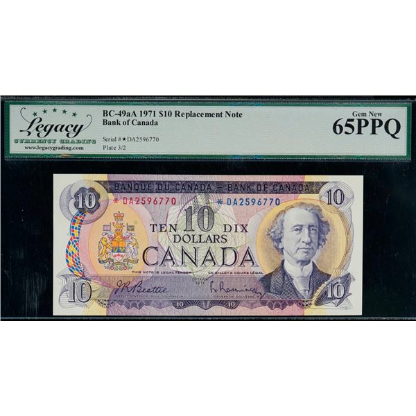 1971 $10 BC-49aA #*DA2596770 LCG UNC65PPQ