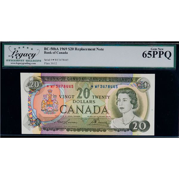 1969 $20 BC-50bA #*WF3478445 LCG UNC65PPQ