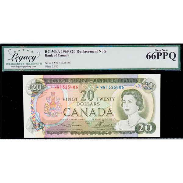 1969 $20 BC-50bA #*WN1325486 LCG UNC66PPQ