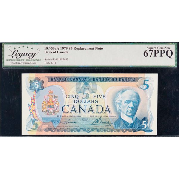 1979 $5 BC-53aA #31001987632 LCG UNC67PPQ