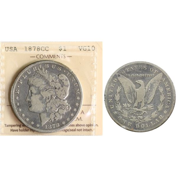 USA; 1878-CC $1 ICCS VG10
