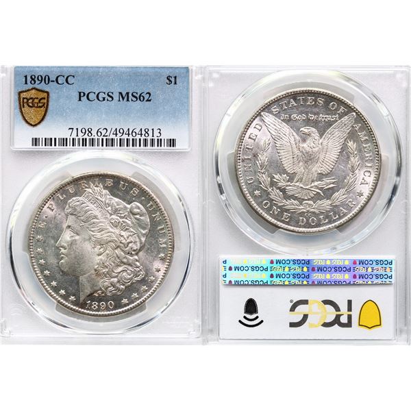 USA; 1890-CC $1 PCGS MS62