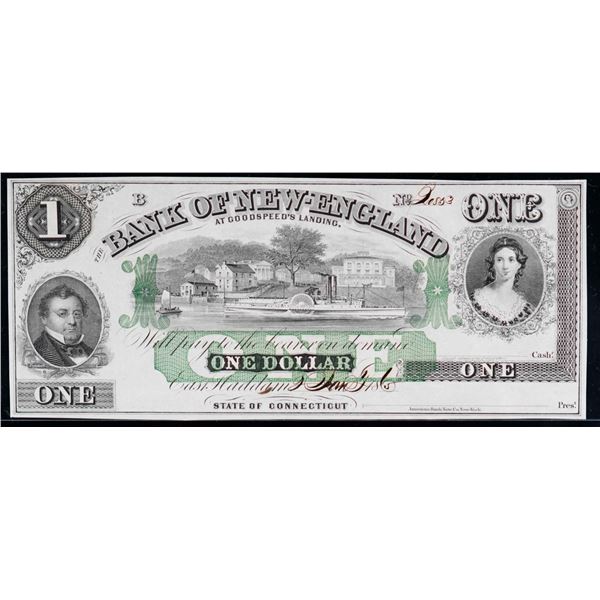 USA; Obsolete -Bank of New England at Goodspeed's Landing East Haddam,  $1 18__ #20853 CT, W-250-001