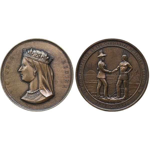 Indian Treaty No.7 Commemorative Bronze Copy  - In Commemoration of the Centennial of Indian Treaty 