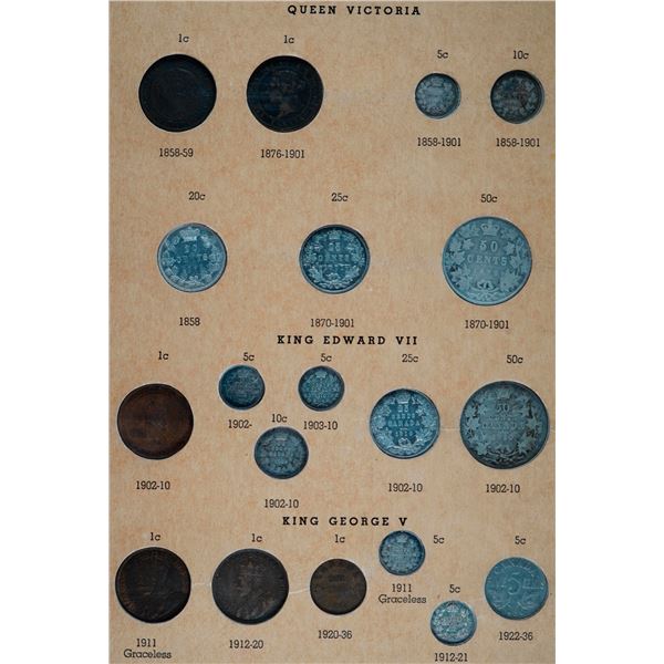 Superb Canadian Type Set 1859-1965, a complete collection as presented in the classic Mahogany Conti