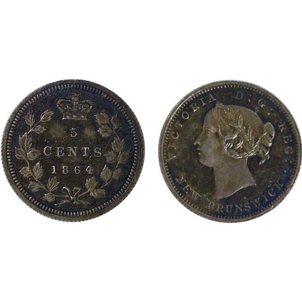 N.B. 1864 5¢ ICCS Choice SPECIMEN-64