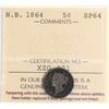 Image 2 : N.B. 1864 5¢ ICCS Choice SPECIMEN-64