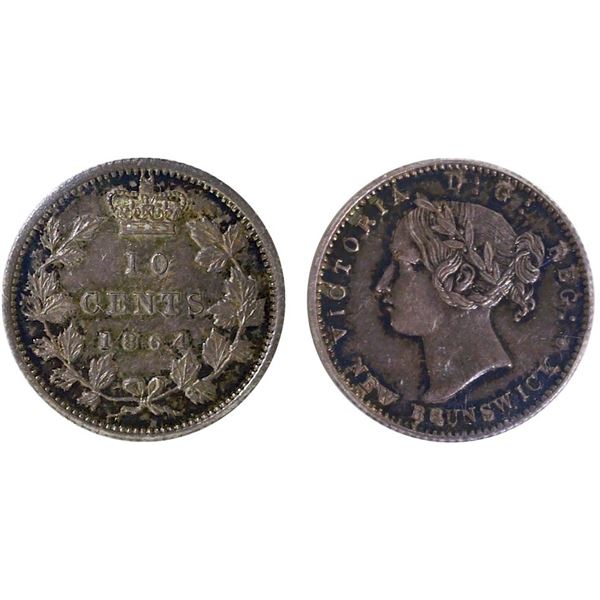 N.B. 1864 10¢ ICCS SPECIMEN-63.  A superb and scarce specimen example displaying a mirror like finis