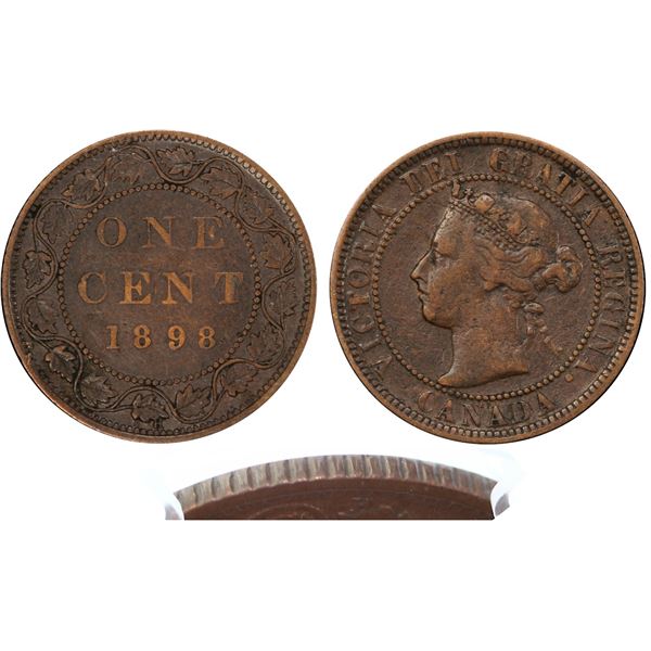 1898H 1¢ "REEDED EDGE" PCGS Choice Very Fine-30.  First example graded and first ever example offere