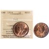 Image 1 : 1914 1¢ ICCS Gem Mint State-65 Red 85% Red  lustre.