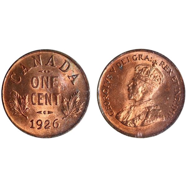 1926 1¢ ICCS Gem Mint State-65 Red. - Full Red  - 100% lustrous.  Spectacular pristine issue and lus