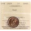 Image 2 : 1929 1¢ ICCS Gem SPECIMEN-65 Red.  Not often handled, a highly attractive and beautiful example to a
