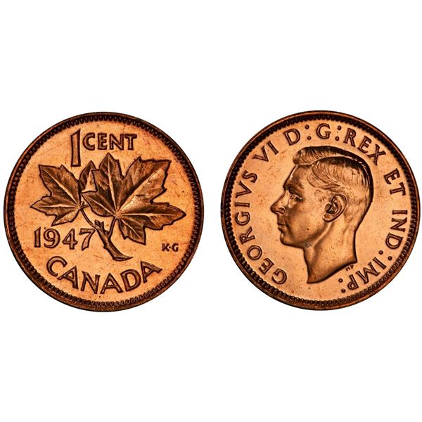 1947 1¢ PCGS Superb Gem Specimen-65RD. Blazing full 100% red and lustrous example.