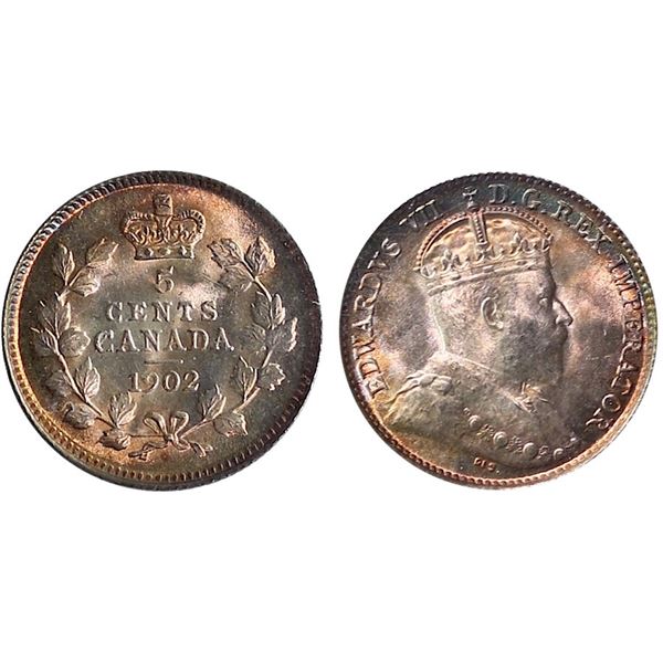 1902 5¢ ICCS Superb Gem Mint State-67 Amazing eye appeal and lustre.  A splendid example.