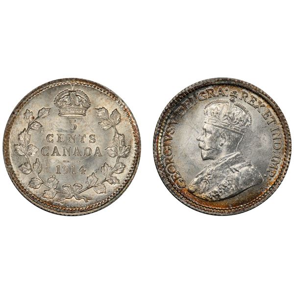 1914 5¢ PCGS Superb Gem Mint State-66+  Grades in Superb Gem Mint State-66 or better have become all