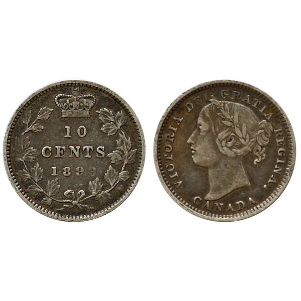 1893 10¢ "Round Top 3 - OBV.6" Very Fine-20 or better.  Rare variety.