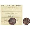 Image 1 : 1914 10¢  ICCS Choice Mint State-63 Light russet tone over full underlying lustre.