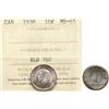 Image 1 : 1938 10¢ ICCS Gem Mint State-65, Brilliant with light gold and russet tones.