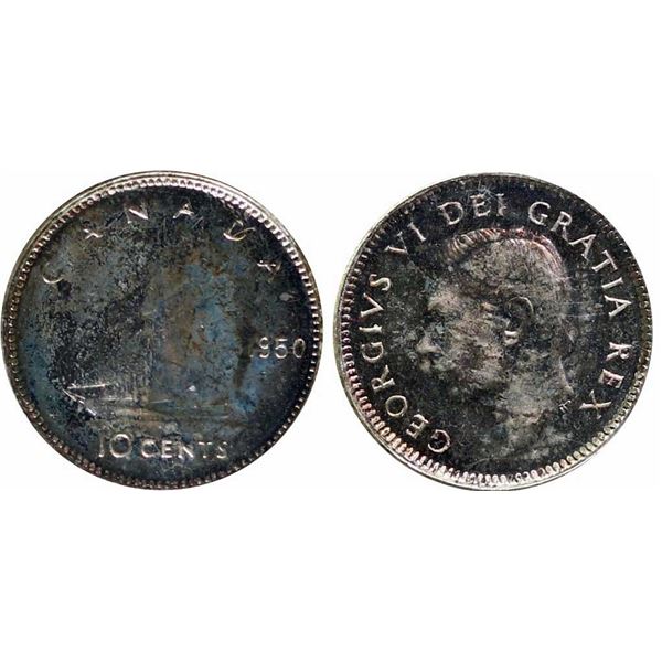 1950 10¢ ICCS Superb Gem SPECIMEN-67, Light russet tone over full reflective surfaces.  A superior e