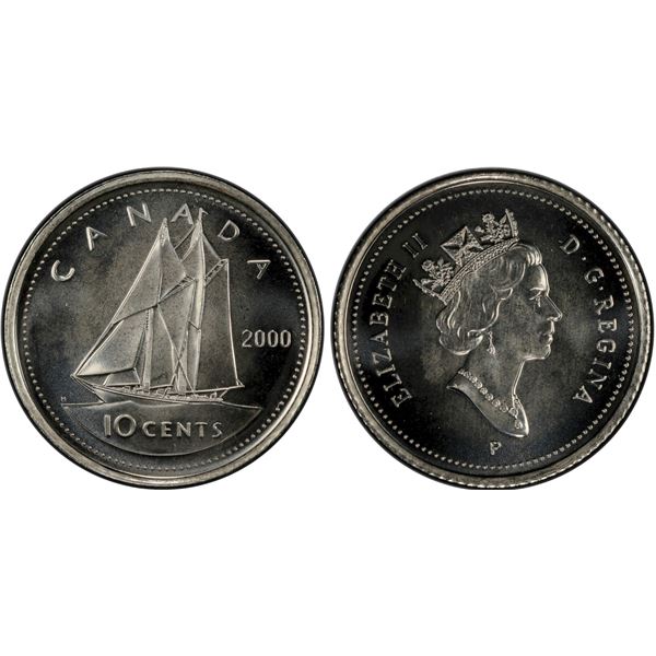 2000-P 10¢ PCGS Superb Gem Mint State-68. Virtually perfect amount a population believed to be under