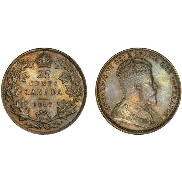 1907 25¢ PCGS Very Choice Mint State-64+  Truly looks full gem and perhaps would be on a different g