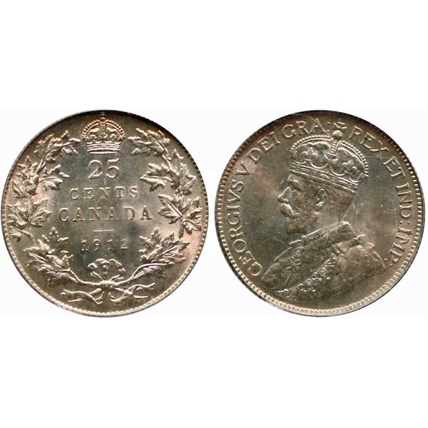 1912 25¢ PCGS Choice Mint State-63 Delicate gold and russet tone over full underlying lustre.  Very 