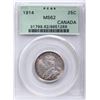Image 2 : 1914 25¢ PCGS Choice Mint State-62.  Displays light golden perimeter tones.