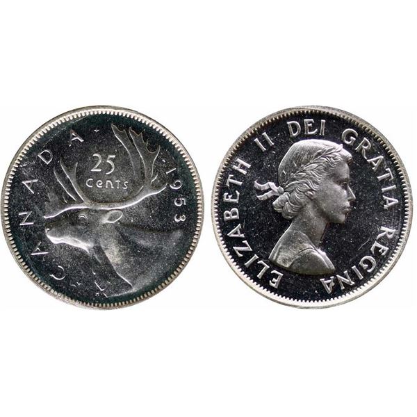 1953 25¢ "Small Date" ICCS Superb Gem Proof-Like-66 Ultra Heavy Cameo  Blast white example with grea