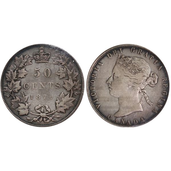1870 50¢ "No LCW" ICCS Fine-12, Pleasing example of this very rare and sought after variety.
