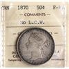 Image 2 : 1870 50¢ "No LCW" ICCS Fine-12, Pleasing example of this very rare and sought after variety.