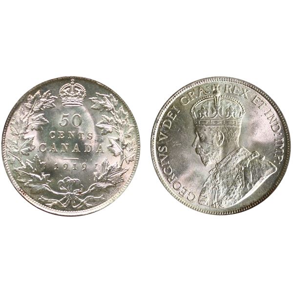 1919 50¢  ICCS Very Choice Mint State-64 Fully brilliant and lustrous with delicate golden tone.  A 