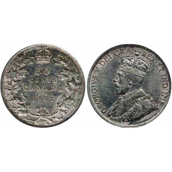 1932 50¢ ICCS Extra Fine-40 Brilliant and lustrous with light golden tone.