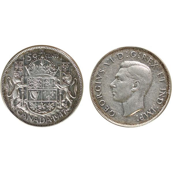 1947 50¢ "ML CR" ICCS Very Fine-20, A rare and sought after variety! Untoned.