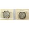 Image 2 : 1950 50¢ "Design" & 1950 "No design" Both coins ICCS Choice Mint State-63.