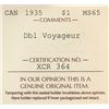 Image 2 : 1935 $1 "Dbl XXV & Dbl Voyageur" ICCS Gem Mint State-65, Lightly toned